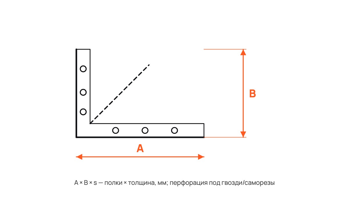 Крепежный усиленный уголок KUU