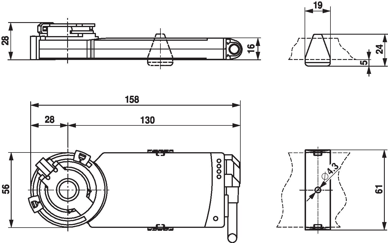 Электропривод Belimo CM24G-SR-R (2 Н·м)