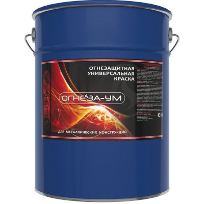 Атмосферостойкая краска по металлу ОГНЕЗА-УМ черная 20 кг